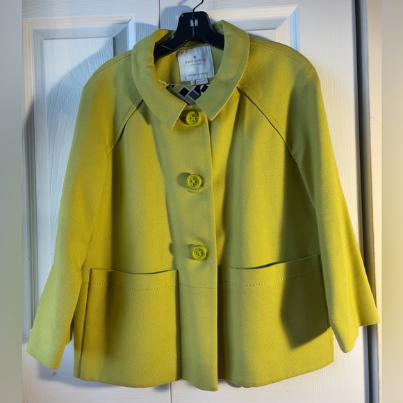 Kate Spade Chartreuse Swing Jacket - Picture 2 of 14